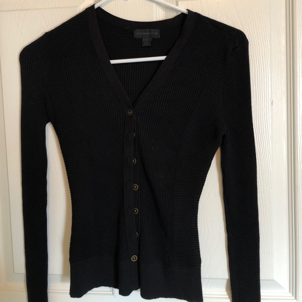 Black cardigan